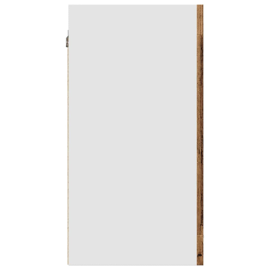 Hangkast 40x31x60 cm bewerkt hout oud houtkleurig