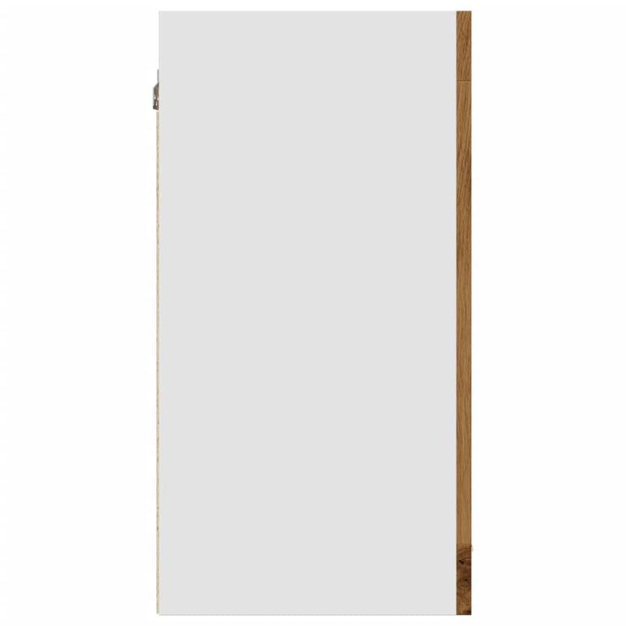 Hangkast 40x31x60 cm bewerkt hout artisanaal eikenkleurig