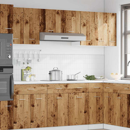 Hangkast 30x31x60 cm bewerkt hout oud houtkleurig