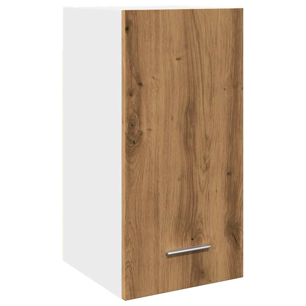 Hangkast 30x31x60 cm bewerkt hout artisanaal eikenkleur