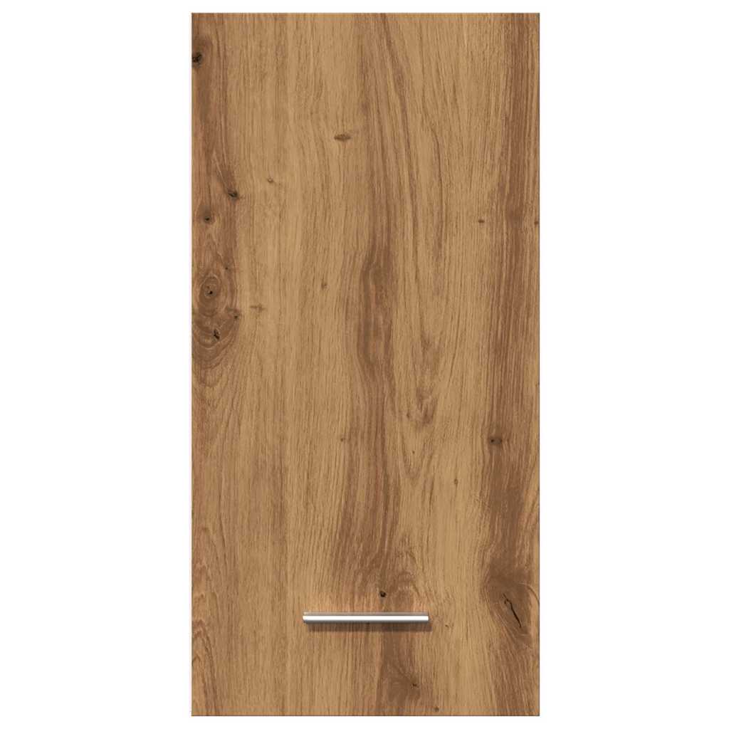 Hangkast 30x31x60 cm bewerkt hout artisanaal eikenkleur