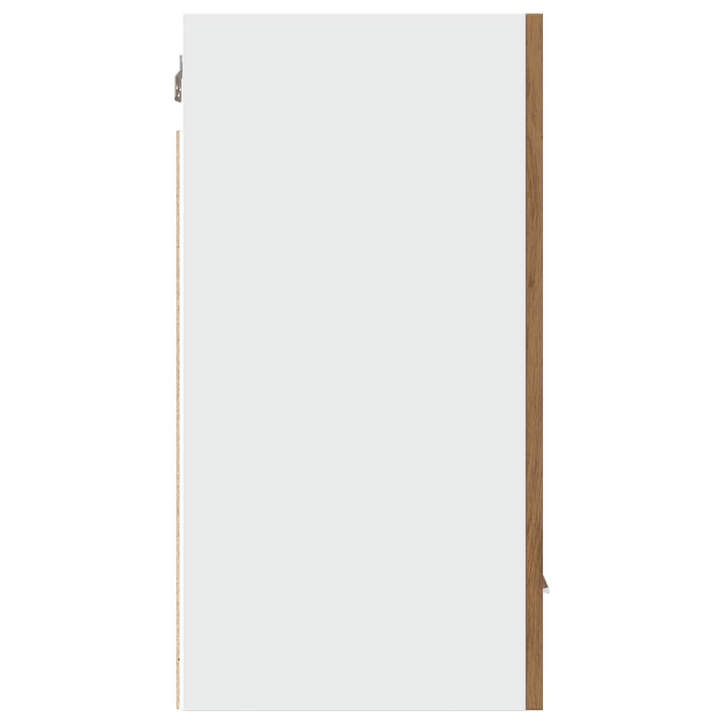 Hangkast 30x31x60 cm bewerkt hout artisanaal eikenkleur