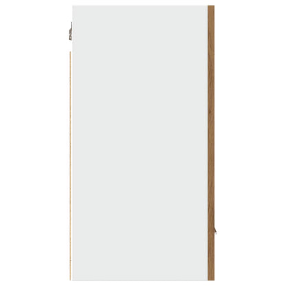 Hangkast 30x31x60 cm bewerkt hout artisanaal eikenkleur