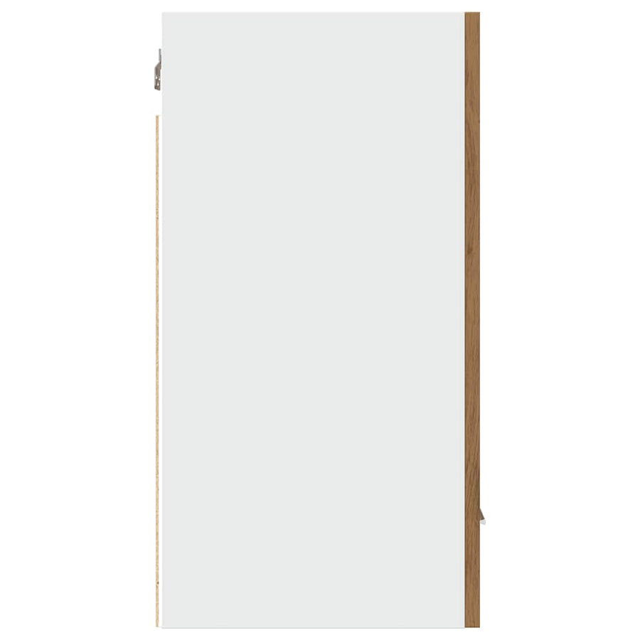 Hangkast 30x31x60 cm bewerkt hout artisanaal eikenkleur