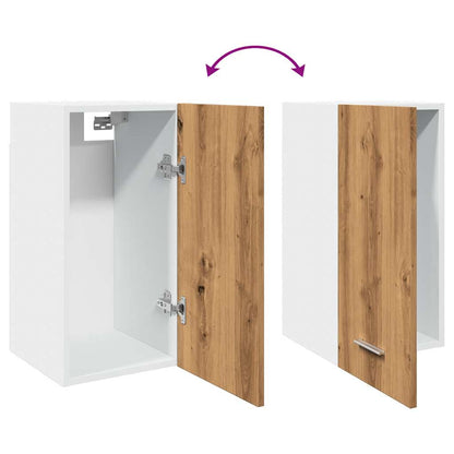Hangkast 30x31x60 cm bewerkt hout artisanaal eikenkleur