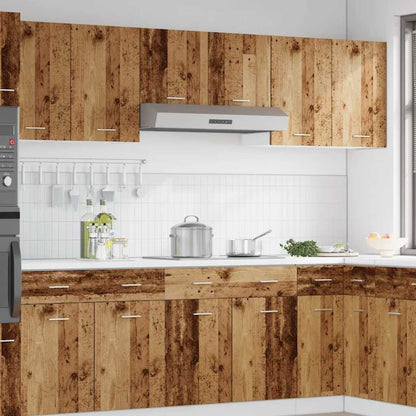 Hangkast 40x31x60 cm bewerkt hout oud houtkleurig
