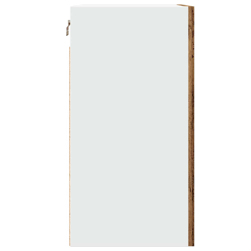 Hangkast 40x31x60 cm bewerkt hout oud houtkleurig