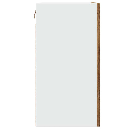 Hangkast 40x31x60 cm bewerkt hout oud houtkleurig