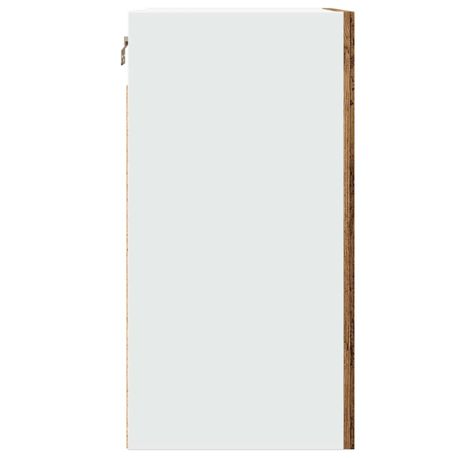 Hangkast 40x31x60 cm bewerkt hout oud houtkleurig