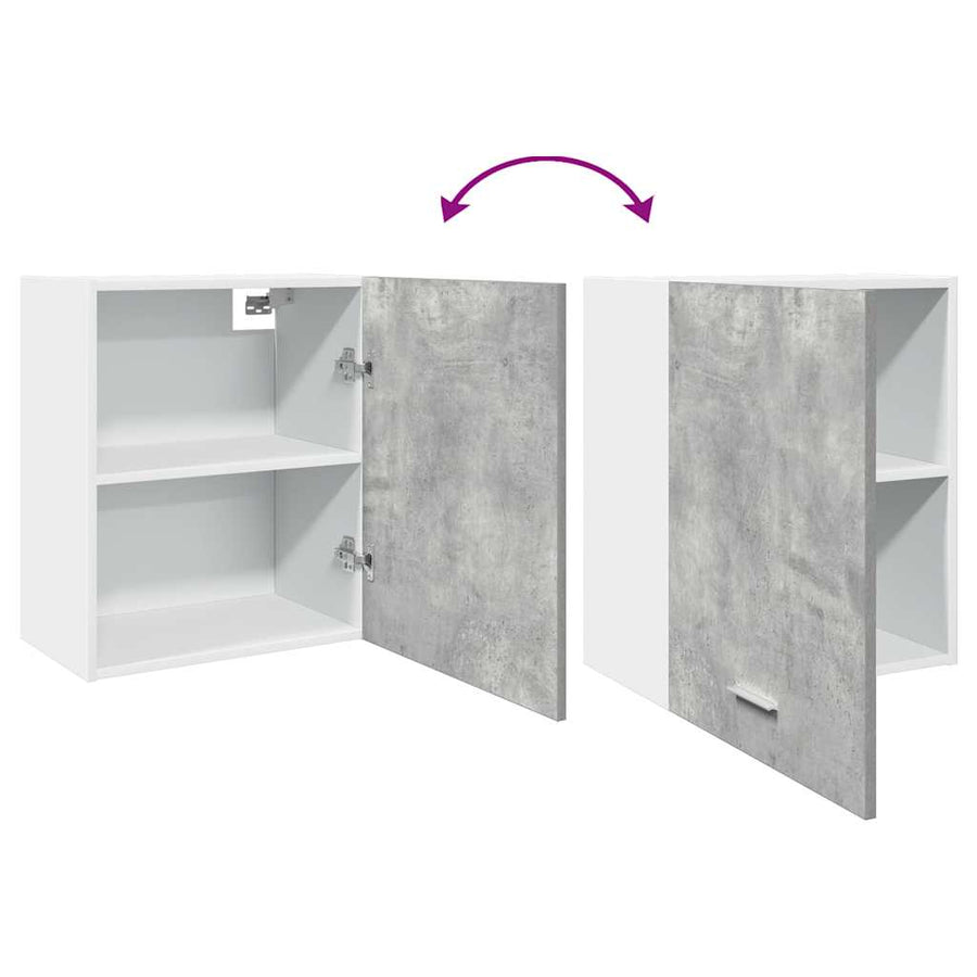 Hangkast 50x31x60 cm bewerkt hout betongrijs