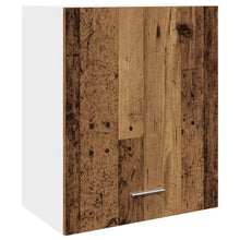 Hangkast 50x31x60 cm bewerkt hout oud houtkleurig