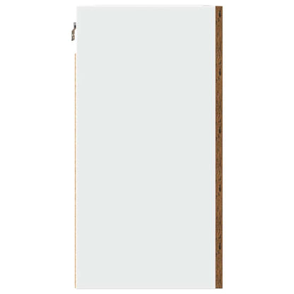 Hangkast 50x31x60 cm bewerkt hout oud houtkleurig