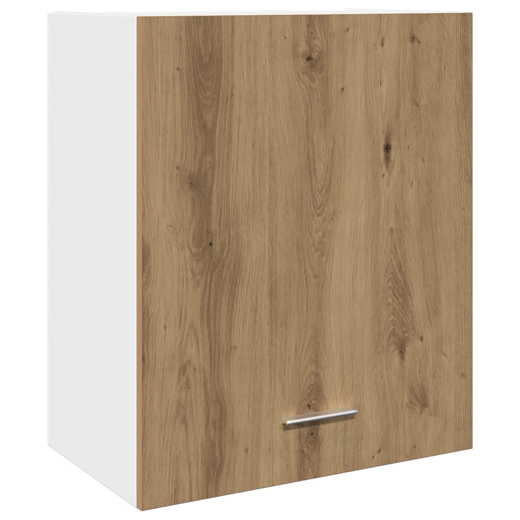 Hangkast 50x31x60 cm bewerkt hout artisanaal eikenkleur