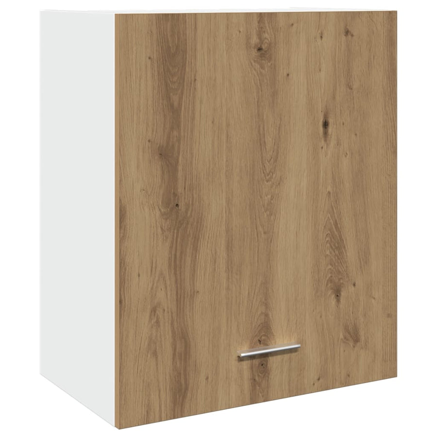 Hangkast 50x31x60 cm bewerkt hout artisanaal eikenkleur