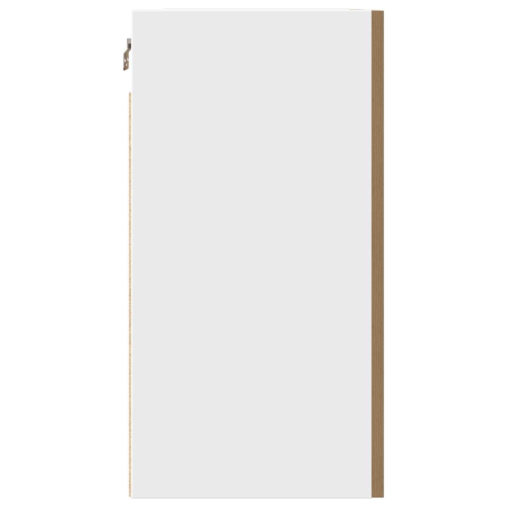 Hangkast 50x31x60 cm bewerkt hout artisanaal eikenkleur