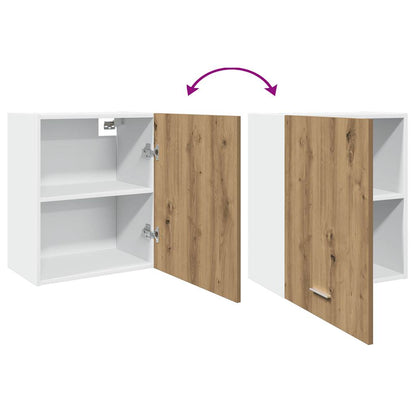 Hangkast 50x31x60 cm bewerkt hout artisanaal eikenkleur