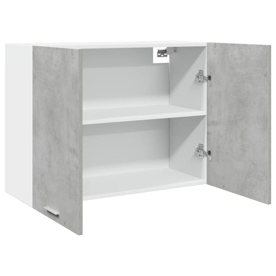 Hangkast 80x31x60 cm bewerkt hout betongrijs
