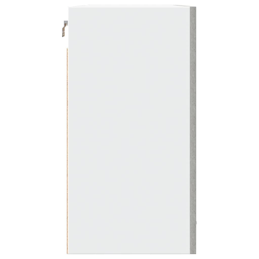 Hangkast 80x31x60 cm bewerkt hout betongrijs