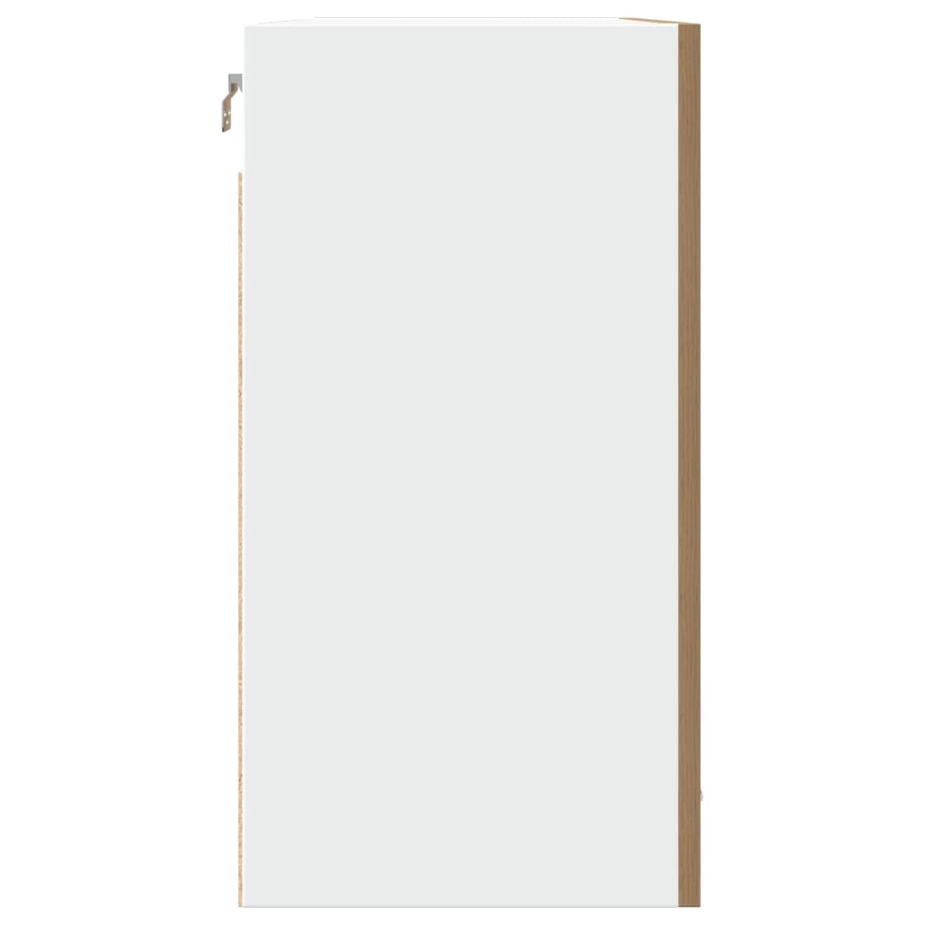 Hangkast 80x31x60 cm bewerkt hout artisanaal eikenkleur