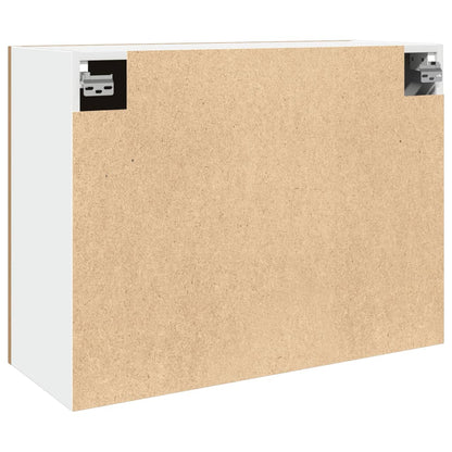 Hangkast 80x31x60 cm bewerkt hout artisanaal eikenkleur
