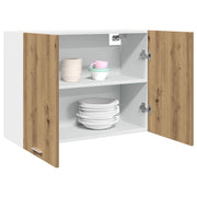 Bovenkast 80x31x60 cm bewerkt hout eikenkleur