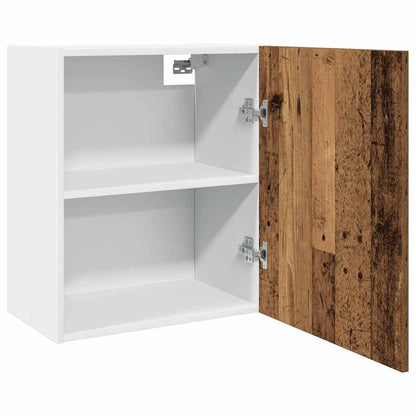 Hangkasten 2 st 50x31x60 cm bewerkt hout oud houtkleurig