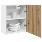 Hangkasten 2 st 50x31x60 cm bewerkt hout eikenkleur