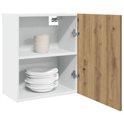 Hangkasten 2 st 50x31x60 cm bewerkt hout eikenkleur