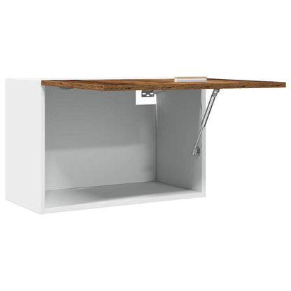 Hangkast 60x31x40 cm bewerkt hout oud houtkleurig