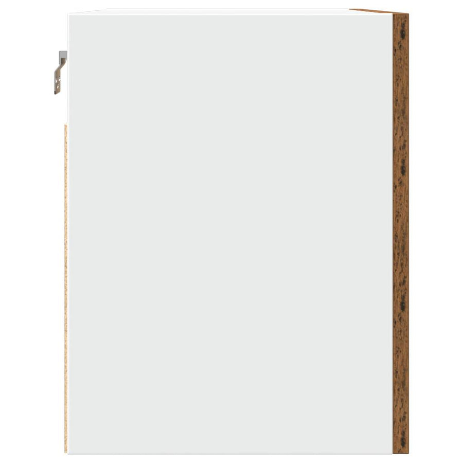 Hangkast 60x31x40 cm bewerkt hout oud houtkleurig