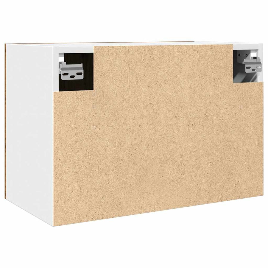 Hangkast 60x31x40 cm bewerkt hout oud houtkleurig