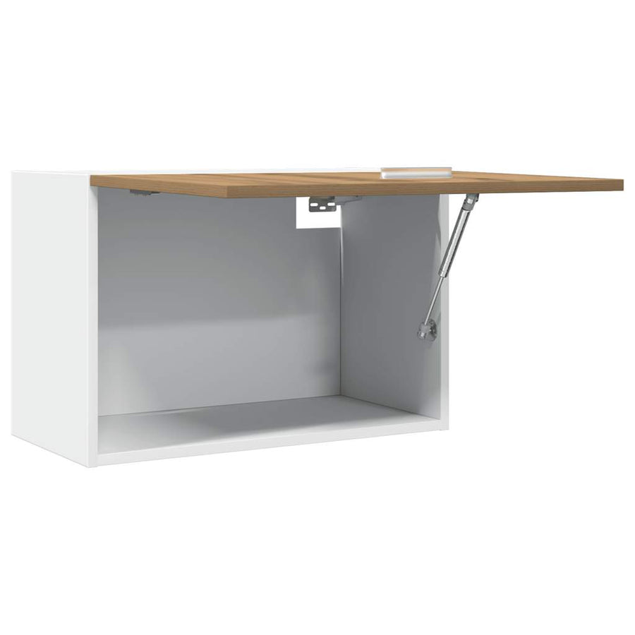 Hangkast 60x31x40 cm bewerkt hout artisanaal eikenkleur