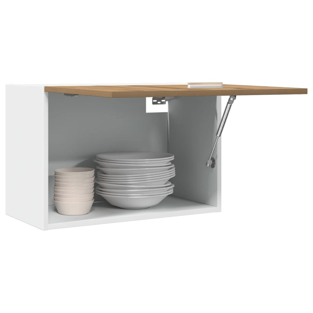 Hangkast 60x31x40 cm bewerkt hout artisanaal eikenkleur