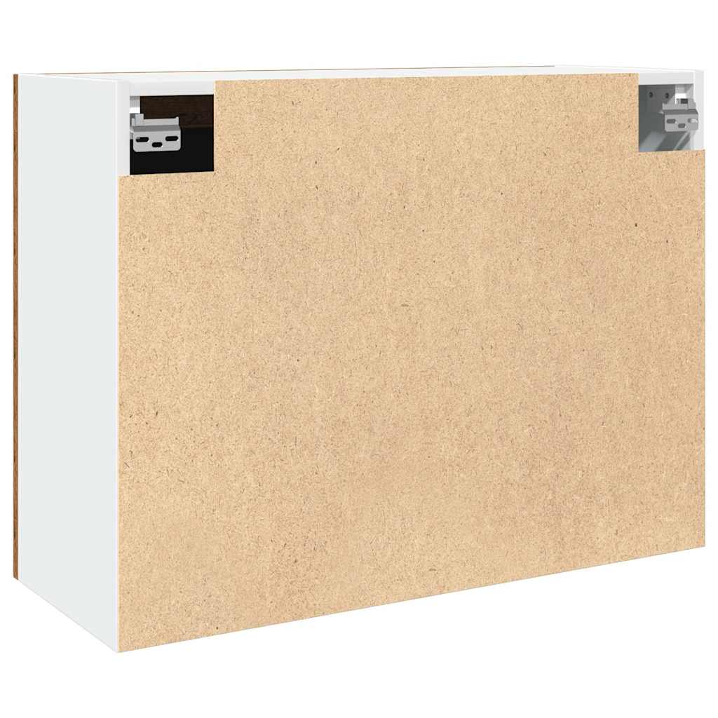 Hangkast 80x31x60 cm bewerkt hout oud houtkleurig
