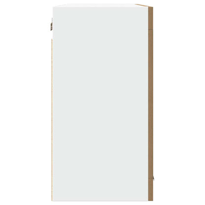 Hangkast 80x31x60 cm bewerkt hout artisanaal eikenkleurig