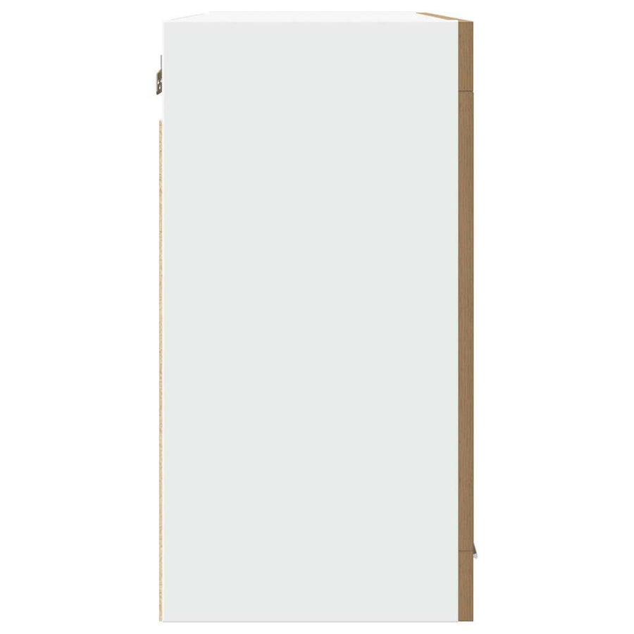Hangkast 80x31x60 cm bewerkt hout artisanaal eikenkleurig