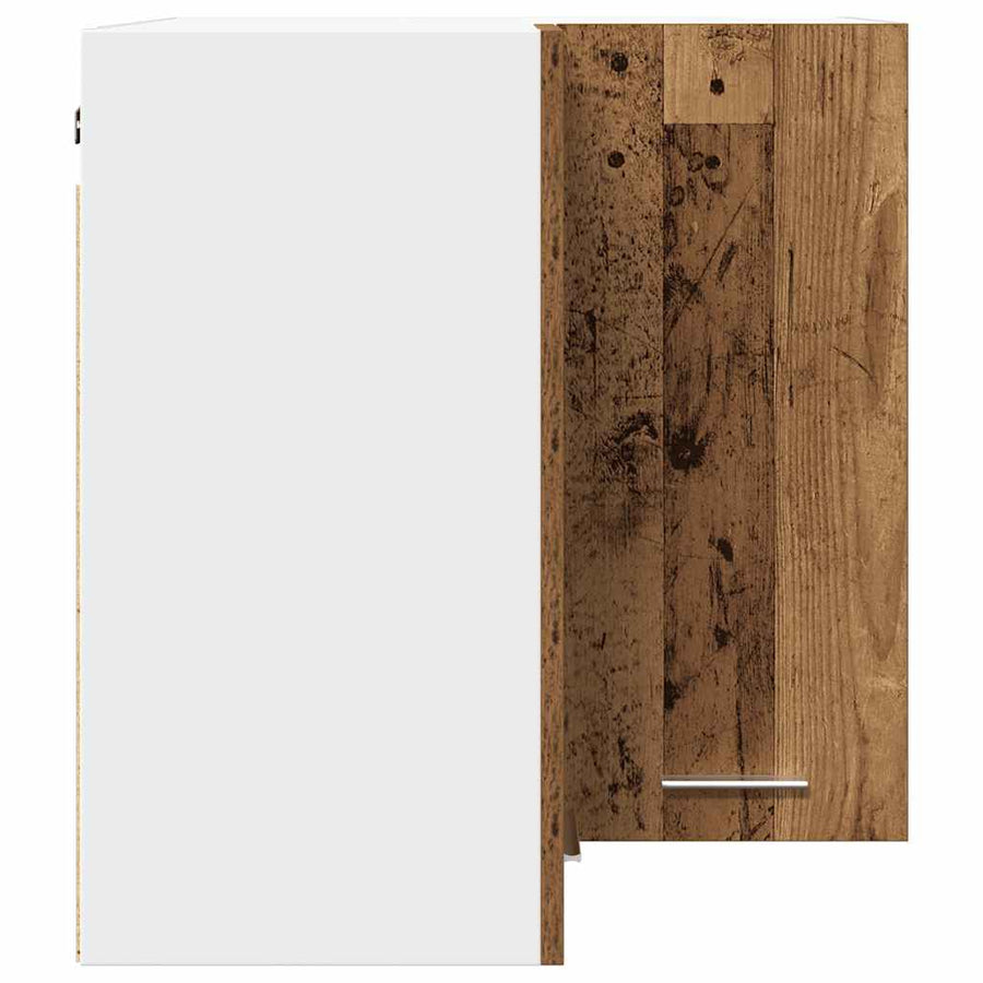 Hanghoekkast 57x57x60 cm bewerkt hout oud houtkleurig