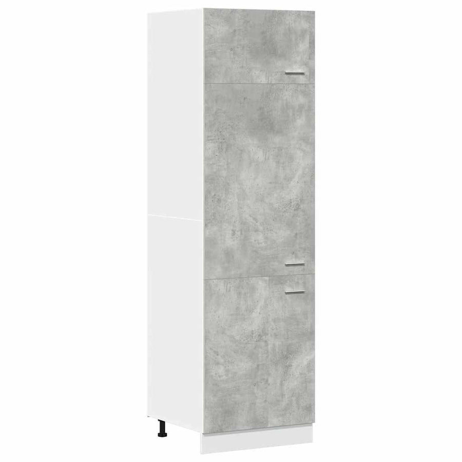 Ombouwkast voor koelkast Lyon 60x57x207 cm bewerkt hout betongrijs