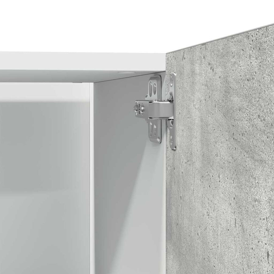 Ombouwkast voor koelkast Lyon 60x57x207 cm bewerkt hout betongrijs