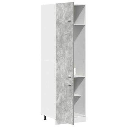 Ombouwkast voor koelkast Lyon 60x57x207 cm bewerkt hout betongrijs