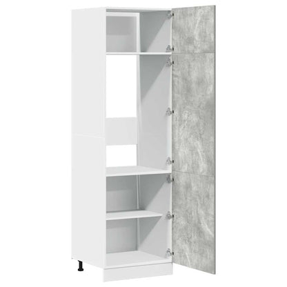 Ombouwkast voor koelkast Lyon 60x57x207 cm bewerkt hout betongrijs