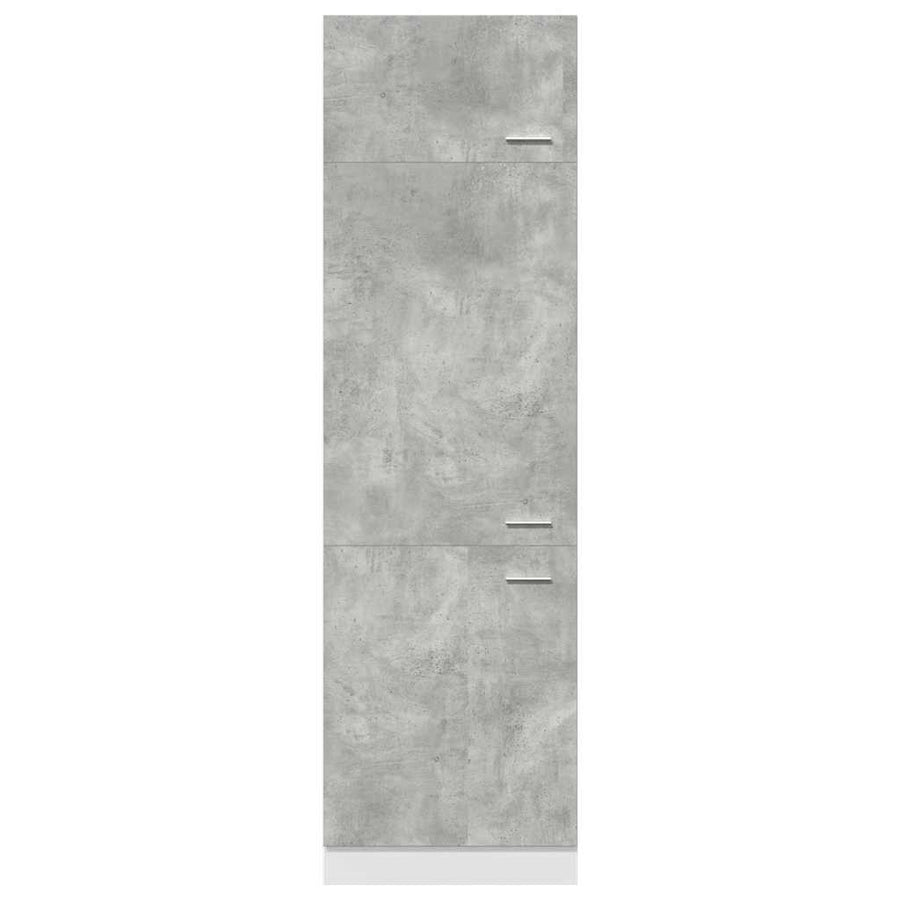 Ombouwkast voor koelkast Lyon 60x57x207 cm bewerkt hout betongrijs