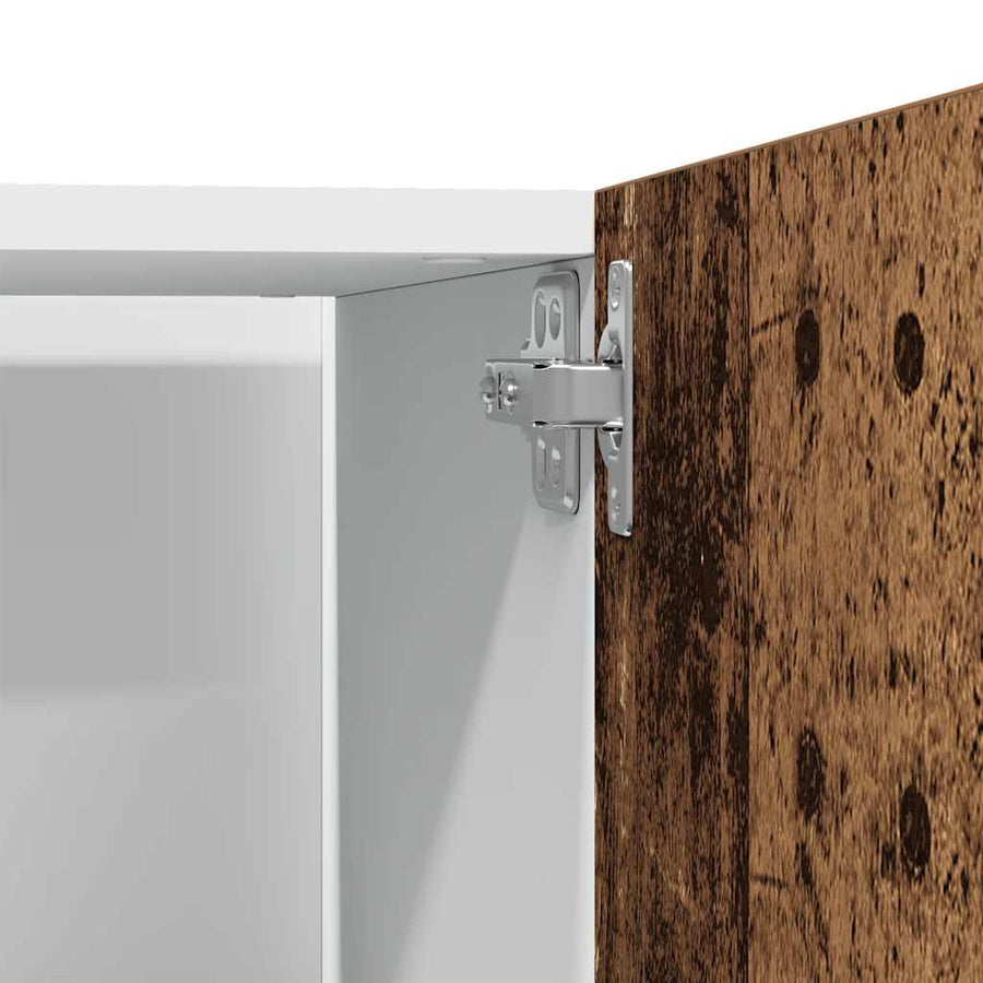 Ombouwkast voor koelkast Lyon 60x57x207 cm bewerkt hout oud houtkleurig