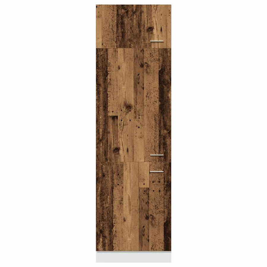 Ombouwkast voor koelkast Lyon 60x57x207 cm bewerkt hout oud houtkleurig