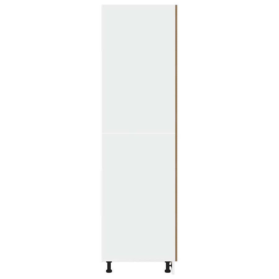 Ombouwkast voor koelkast Lyon 60x57x207 cm bewerkt hout artisanaal eikenkleurig