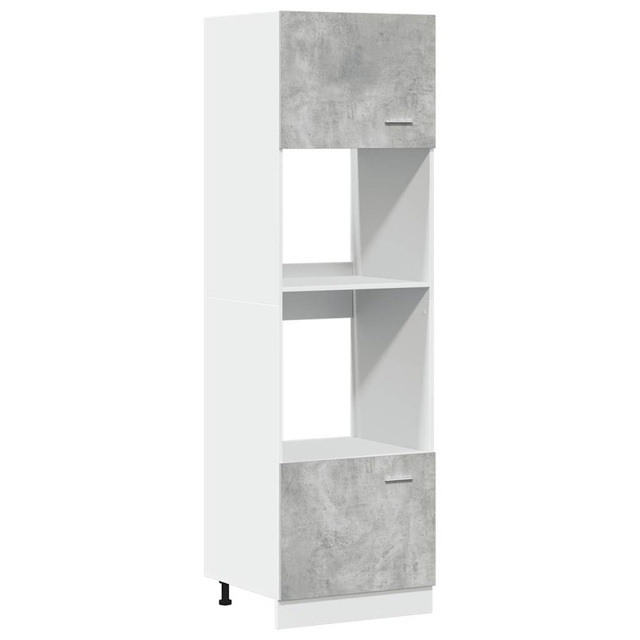 Magnetronkast 60x57x207 cm spaanplaat betongrijs