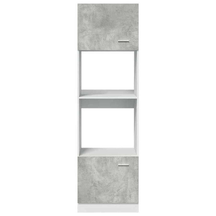 Magnetronkast 60x57x207 cm spaanplaat betongrijs