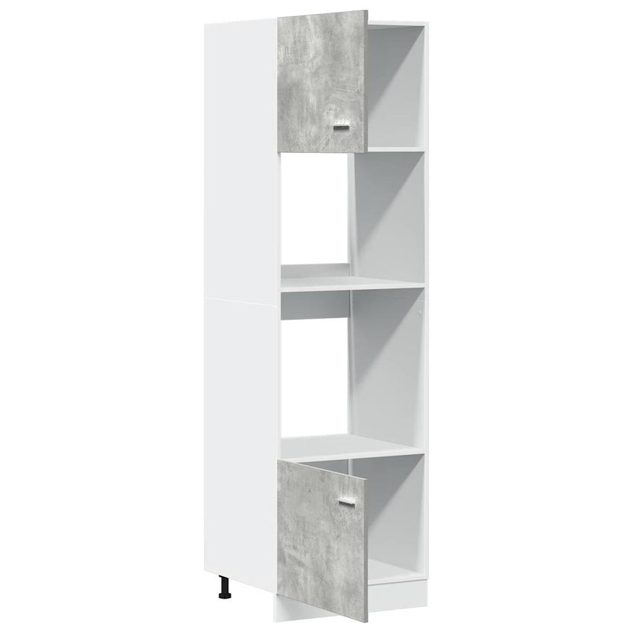 Magnetronkast 60x57x207 cm spaanplaat betongrijs