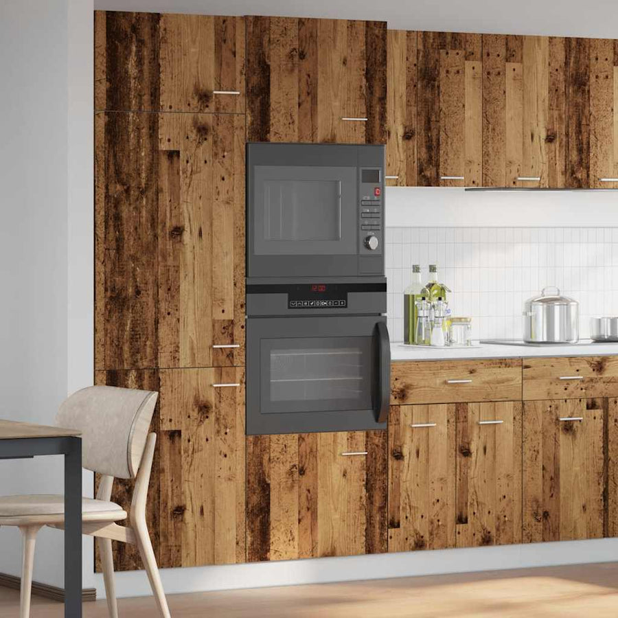 Magnetronkast 60x57x207 cm bewerkt hout oud houtkleurig