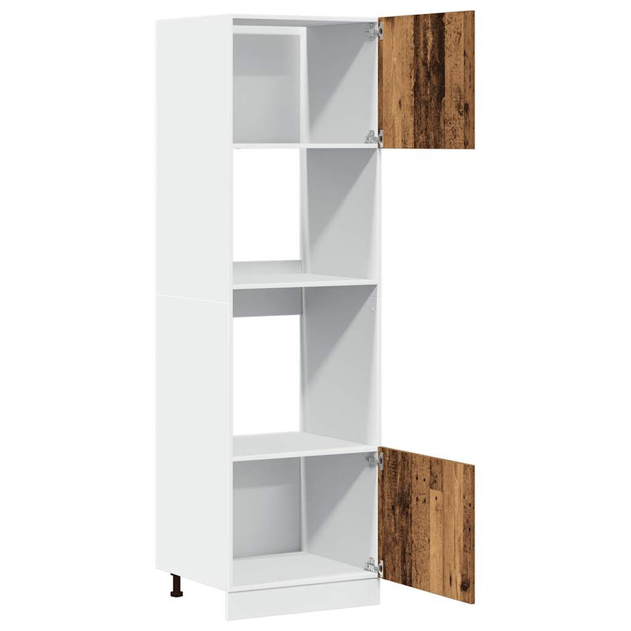 Magnetronkast 60x57x207 cm bewerkt hout oud houtkleurig